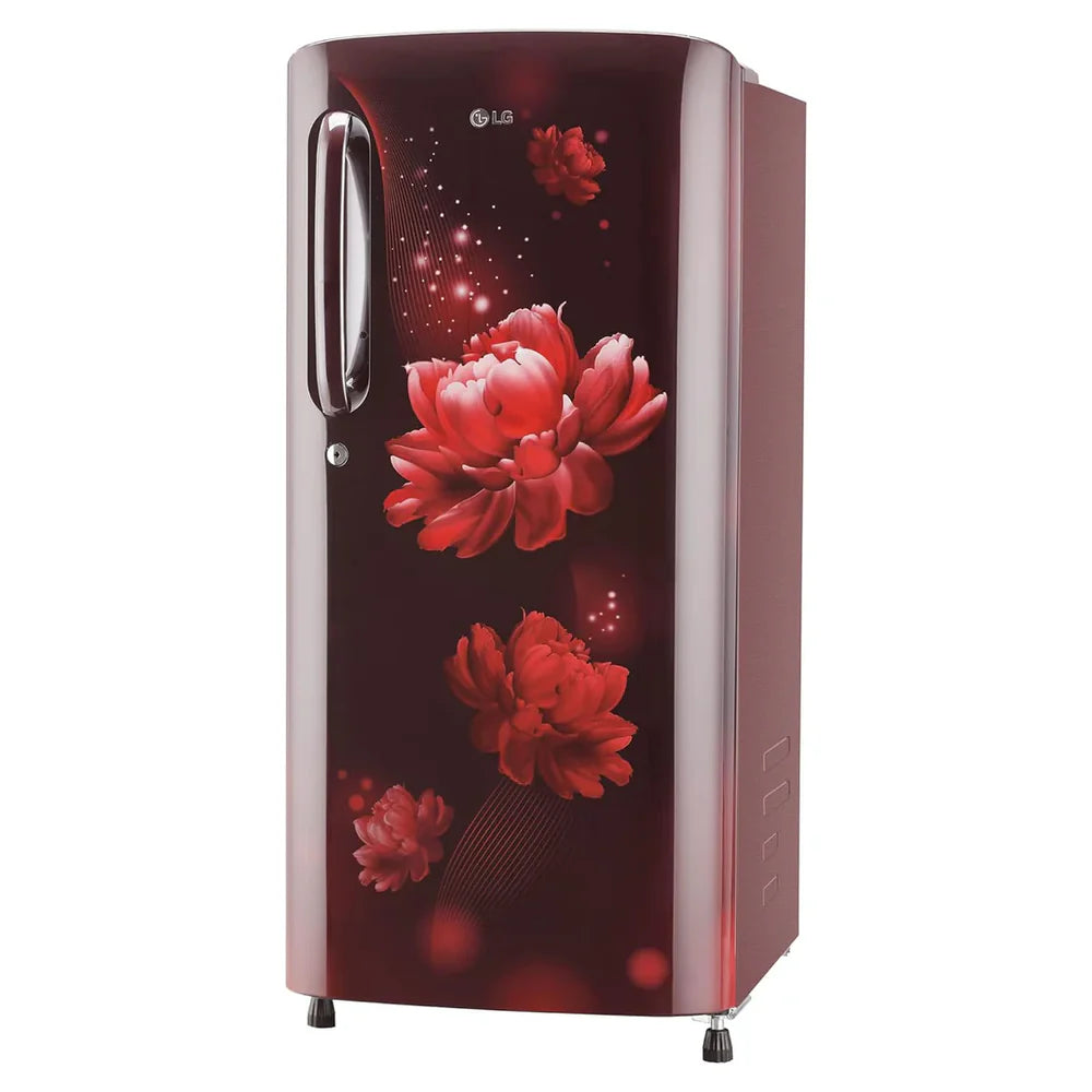 LG GL-B201ASBD 185 L 3 Star Direct-Cool Single Door Refrigerator Scarlet Charm, Moist
