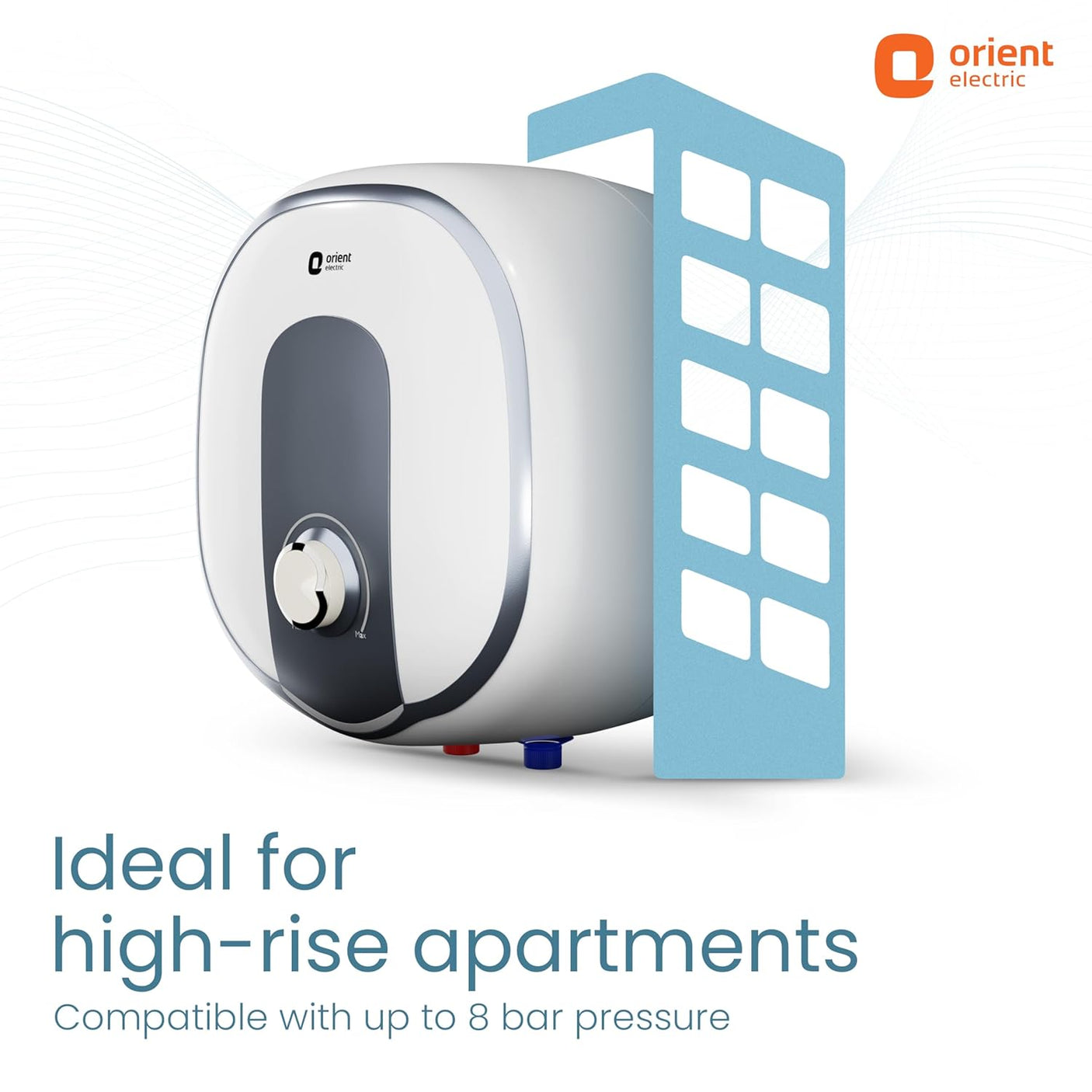 Orient Aquator 25L Water Heater, Manual, BEE 5 Star Energy Rating (GLASSLINE 25L)