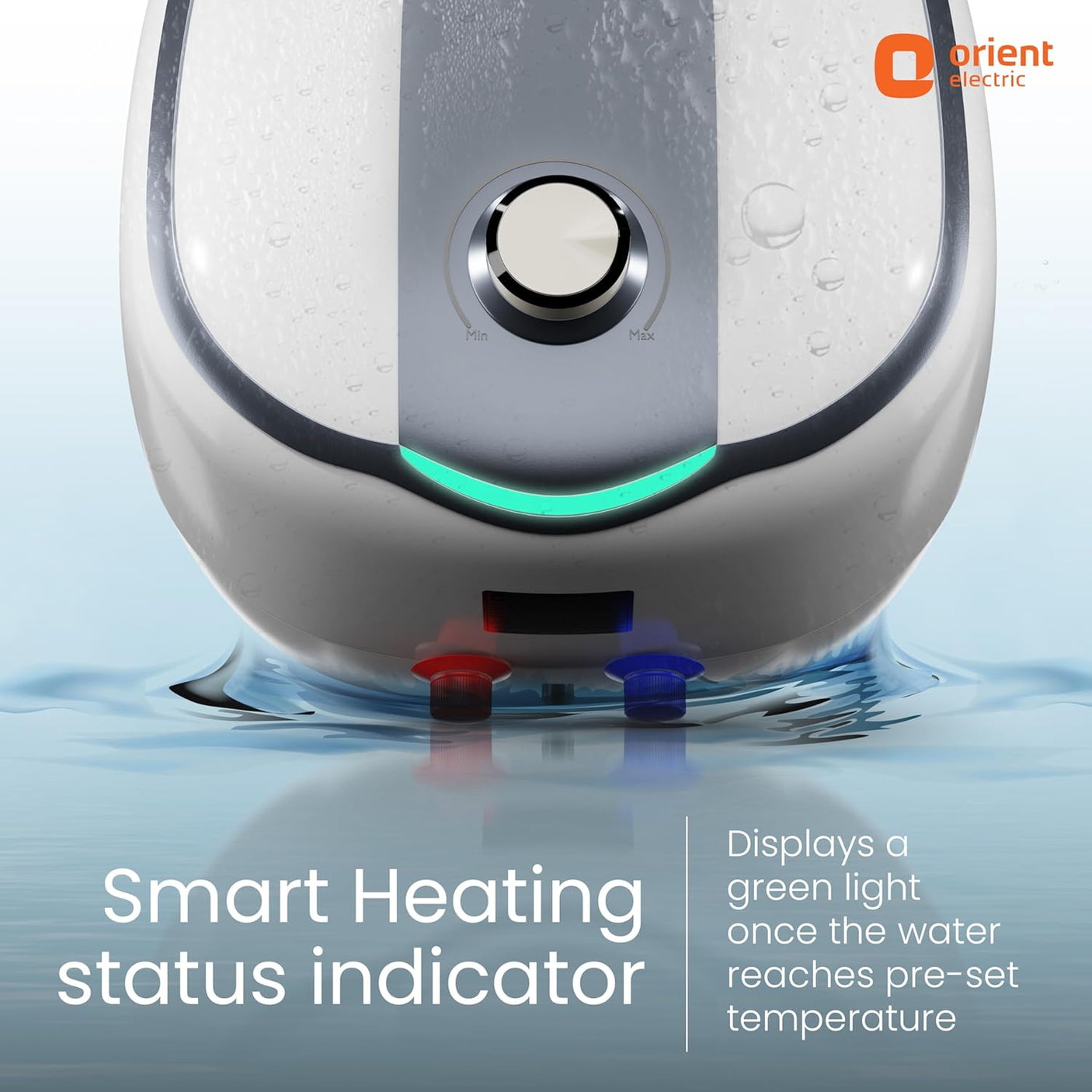 Orient Aquator 25L Water Heater, Manual, BEE 5 Star Energy Rating (GLASSLINE 25L)