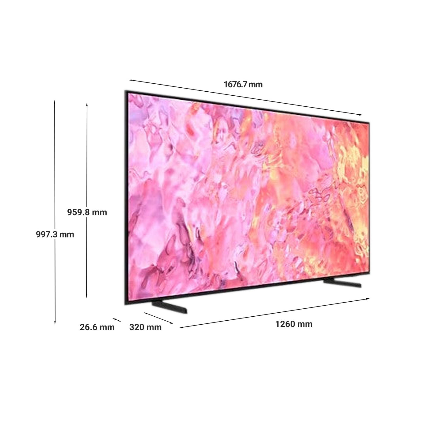 Immerse in brilliance with Samsung 75Q60C: 75" QLED Smart TV, featuring Android TV.