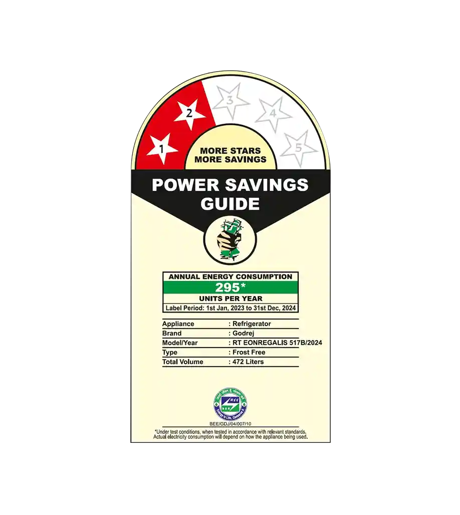 Godrej 472 Litre 2 Star Refrigerator RT EONREGALIS 517B RCI CH GD (Champagne Gold)