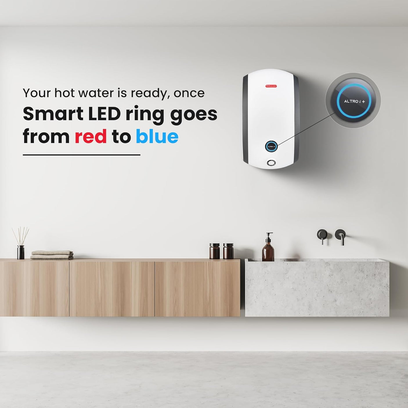 Racold Altro i Plus 3L Instant Water Geyser (White/Grey, 3000W)