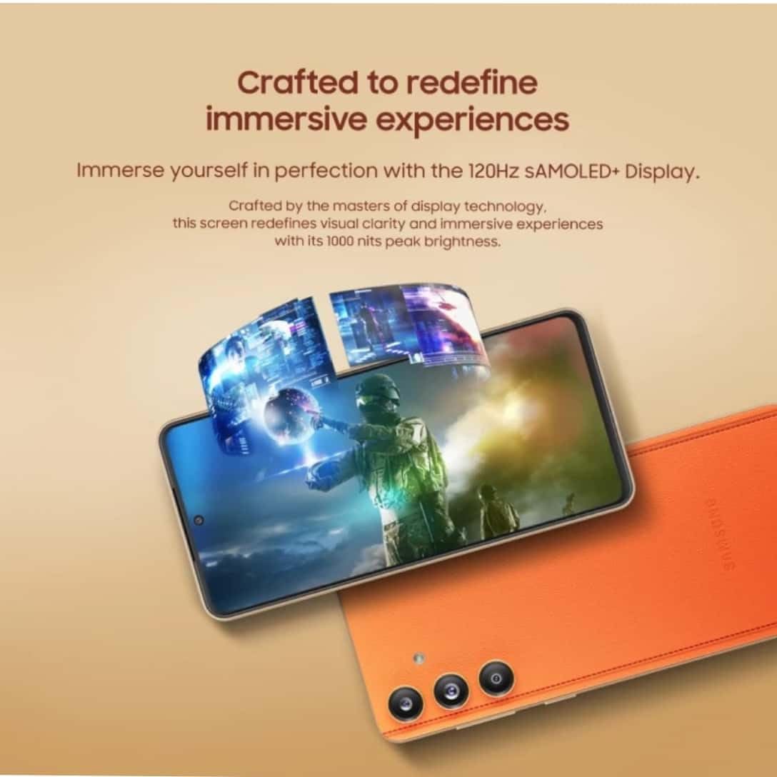 SAMSUNG Galaxy F55 5G (8GB RAM, 128GB, Apricot Crush)