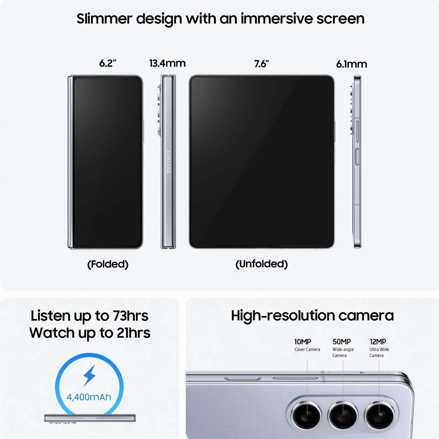 SAMSUNG Galaxy Z Fold5 5G (12GB RAM, 256GB, Phantom Black)