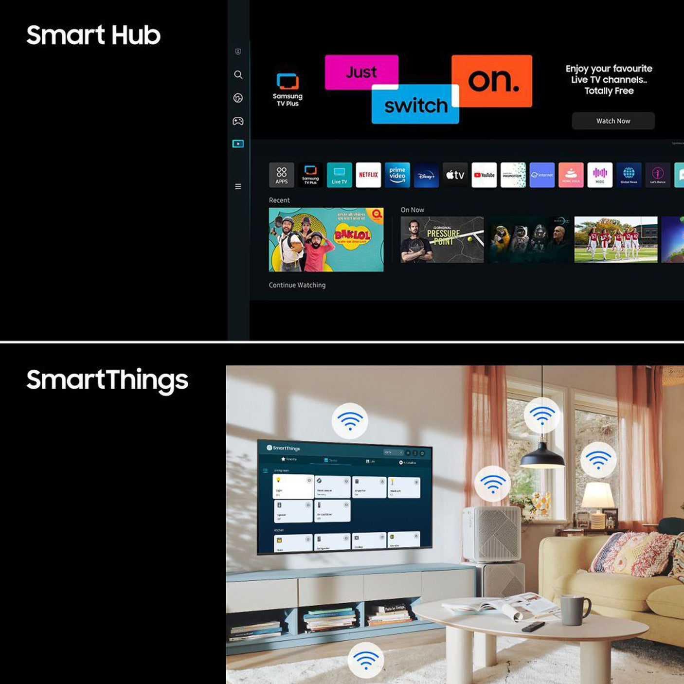 Samsung TV: Elevate your entertainment with the 75" CU7700.