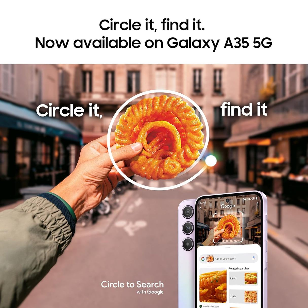 Samsung Galaxy A35 5G (Awesome Lilac, 8GB RAM, 256GB Storage) | Premium Glass Back | 50 MP Main Camera (OIS)