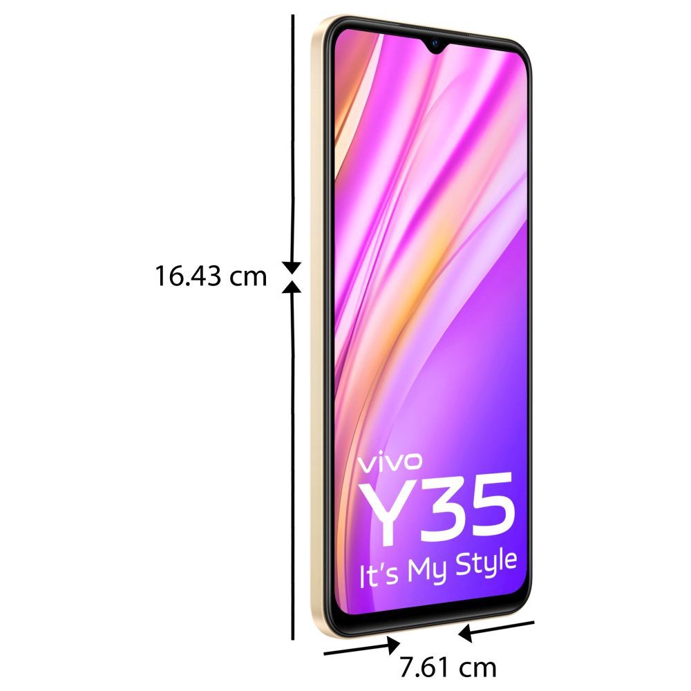 Immerse in Dawn Gold: Vivo Y35 - 8GB RAM, 128GB Storage Mobile