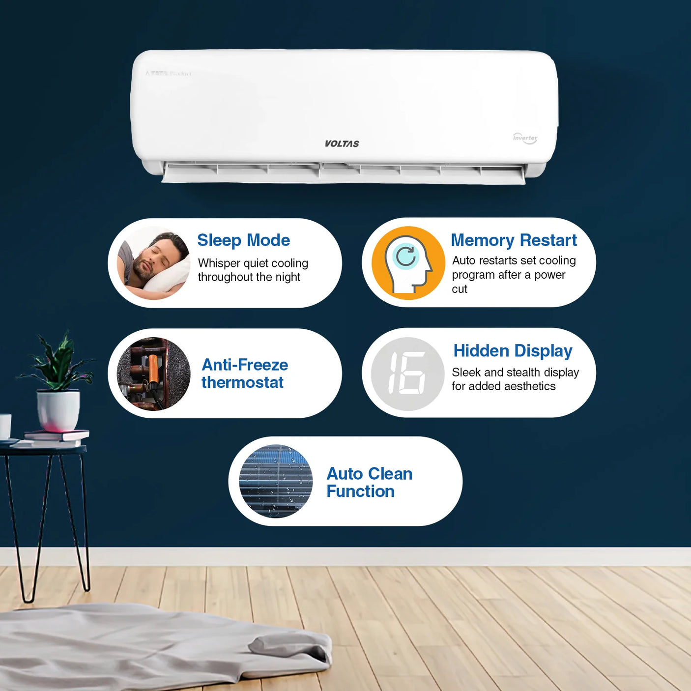 Voltas 1.5 Ton 3 Star Split Air Conditioner 183V Vectra Prime