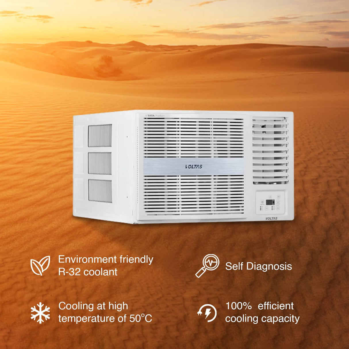 Voltas 1 Ton 3 star Fixed Speed Window AC, 123 Vectra Platina