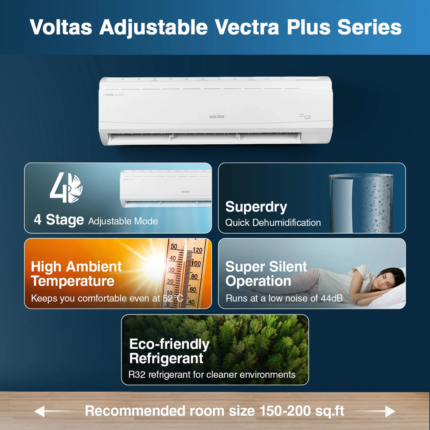 Voltas 2.0 Ton 5 Star Split Air Conditioner 245V Vectra Plus