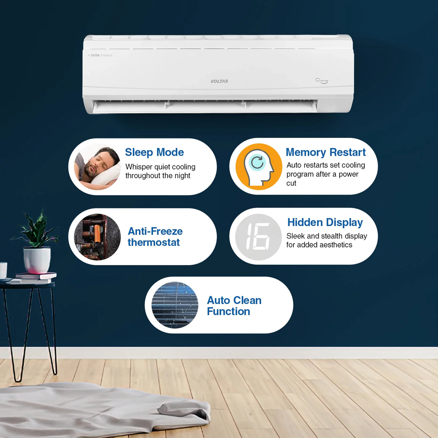Voltas 2.0 Ton 5 Star Split Air Conditioner 245V Vectra Plus