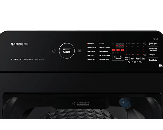 SAMSUNG 10 kg with Wi-Fi Enabled Fully Automatic Top Load Washing Machine Black (WA10BG4546BVTL)