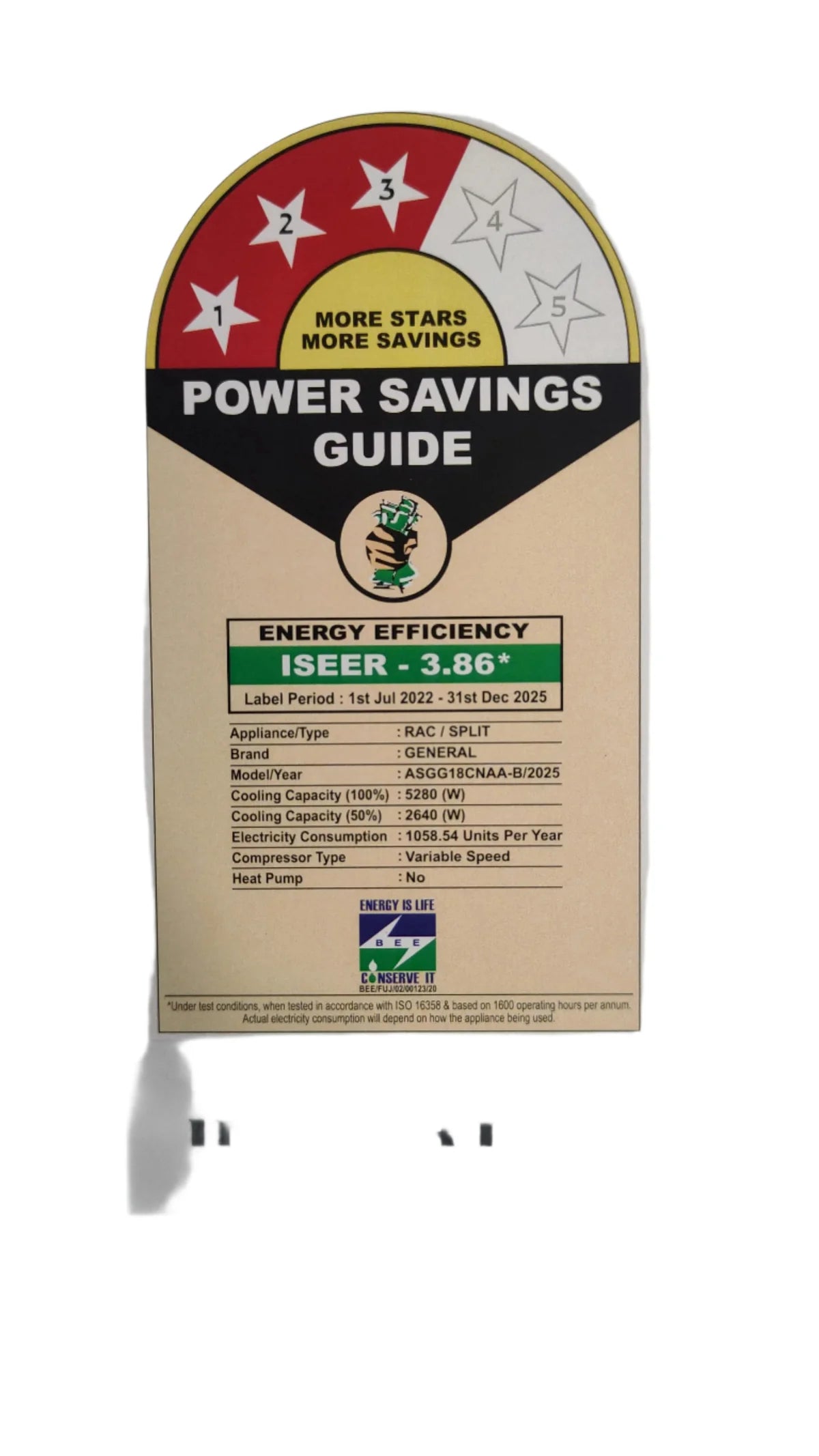 O General 1.5 Ton 3 Star ASGG18CNAA Inverter Split AC