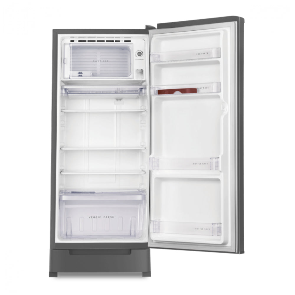 Whirlpool 184L 2 Star Single Door Refrigerator with base drawer (205 IMPC ROY 2S TITAN STEEL-Z - 73192)