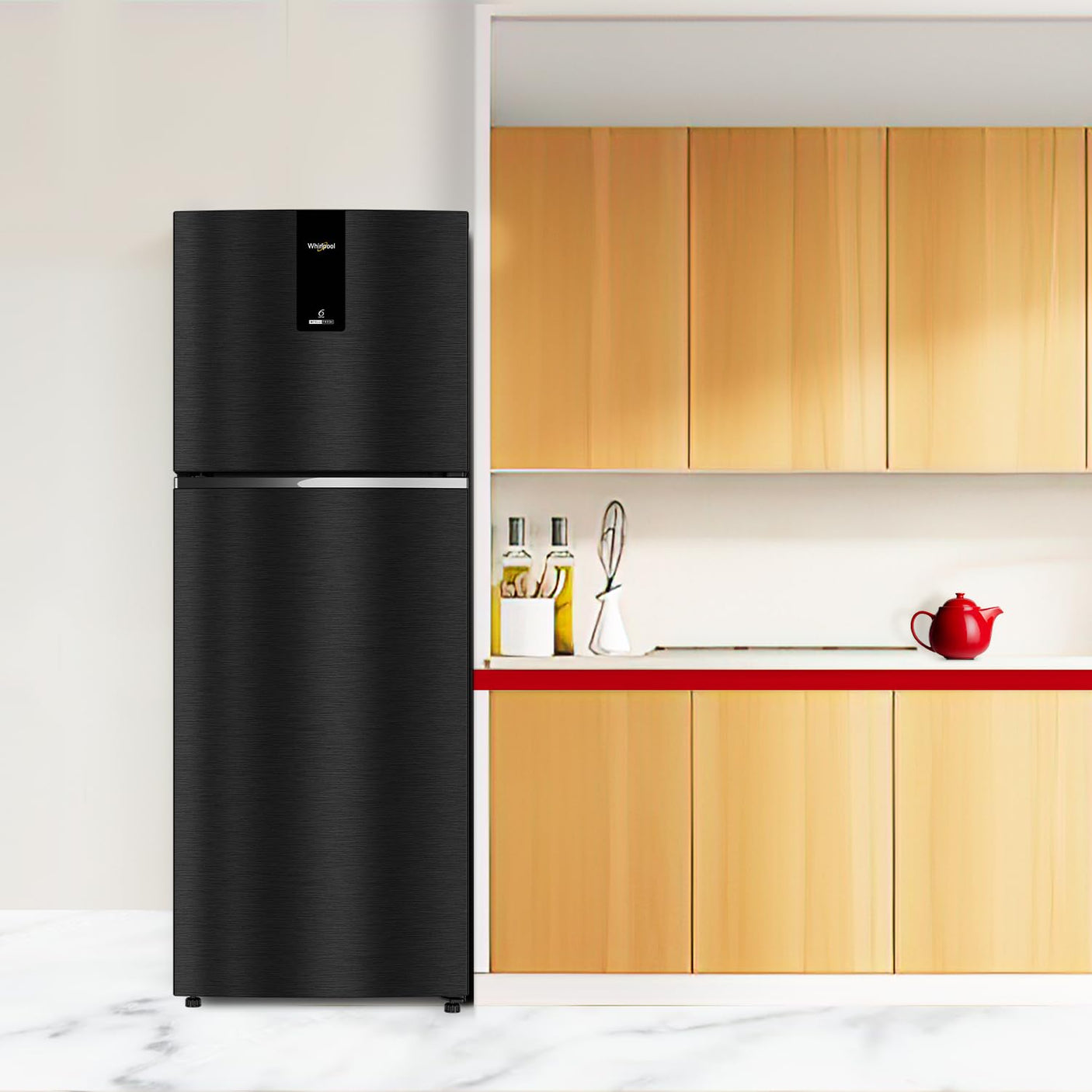 Whirlpool 308L 2-Star Inverter Double Door Fridge (IFPRO INV CNV 355 Omega Black(2s)-TL - 21814)