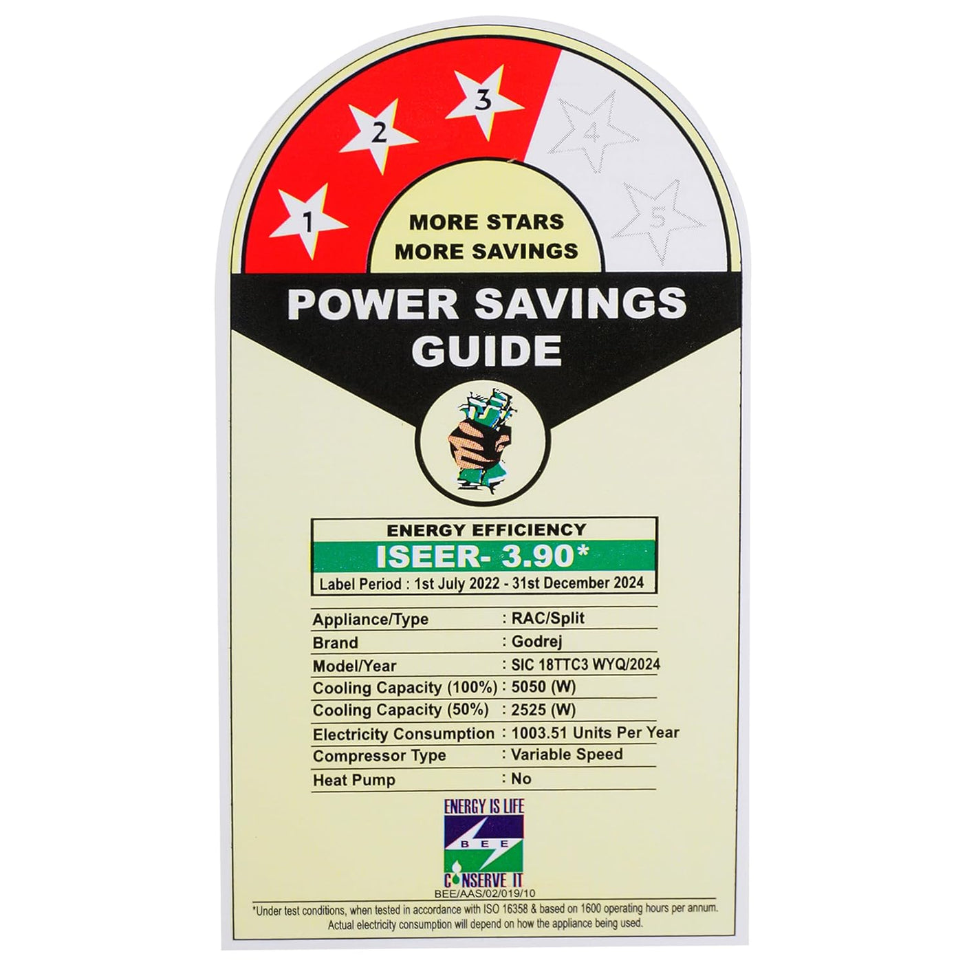 Godrej 1.5 Ton 3 Star 5 Years Comprehensive Warranty Inverter Split AC With Anti Dust Filter, SIC 18TTC3-WYQ)