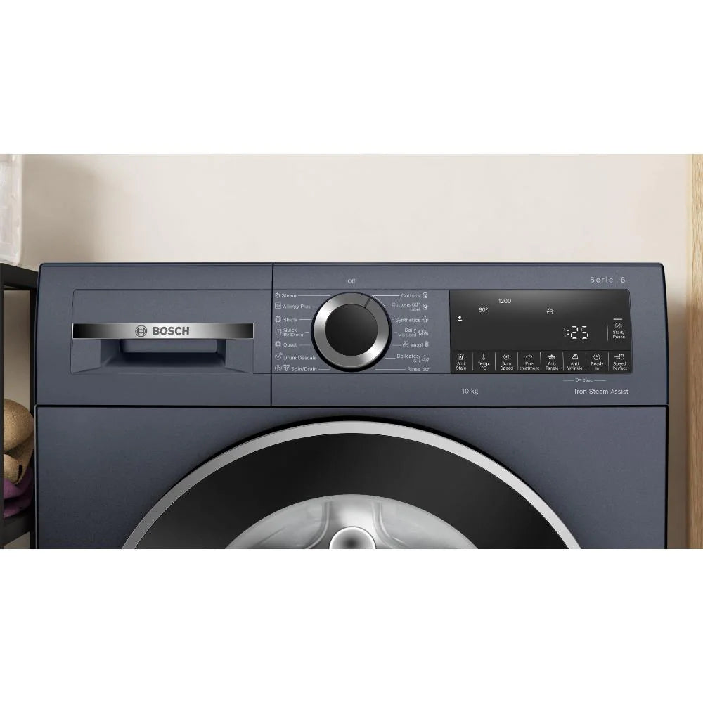 Bosch 10 Kg 5 Star Fully Automatic Front Load Washing Machine With Anti Wrinkle, Anti Stain (WGA252ZPIN, Black, Grey)