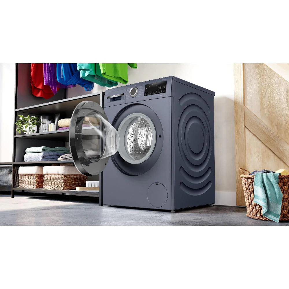 Bosch 10 Kg 5 Star Fully Automatic Front Load Washing Machine With Anti Wrinkle, Anti Stain (WGA252ZPIN, Black, Grey)