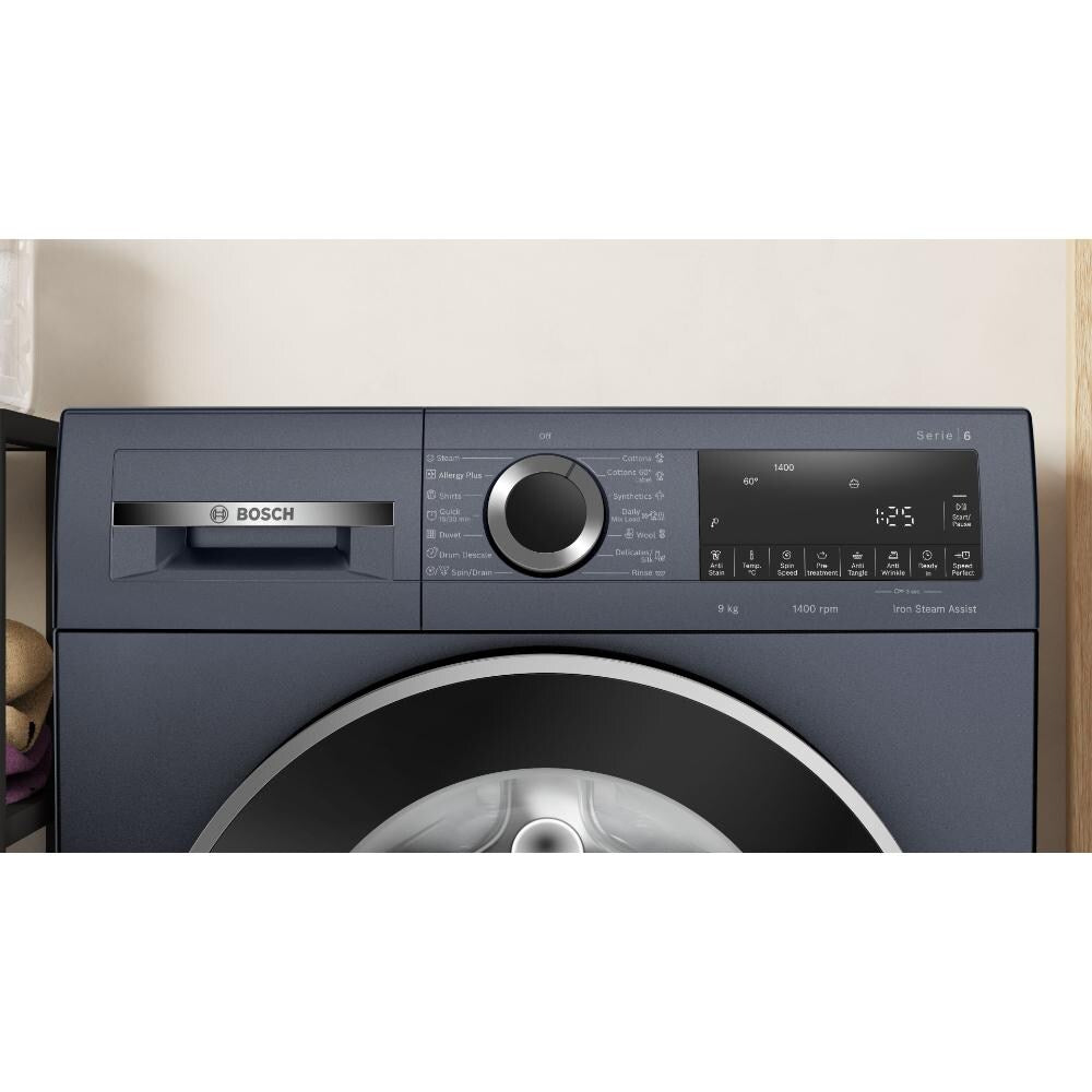 Bosch 9 kg 5 Star Fully Automatic Front Load Washing Machine with Anti Wrinkle Feature (Series 6, WGA244ZPIN, Dark Lake)