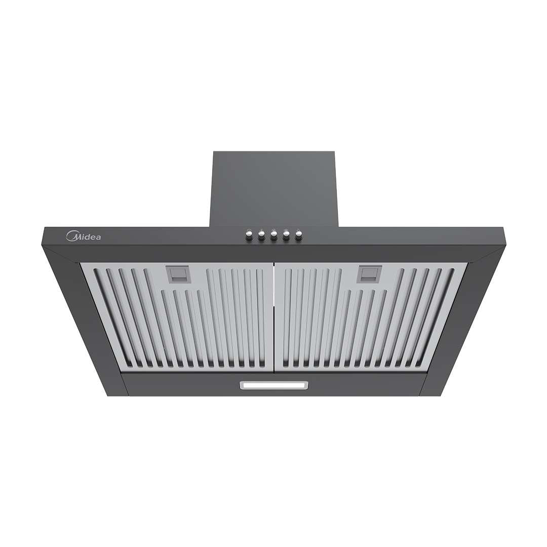 Midea Kitchen Chimney with 1025 m3/hr air suction, Pyramid, 60 CM, Intelli Auto Clean, MH60A17EM26BB