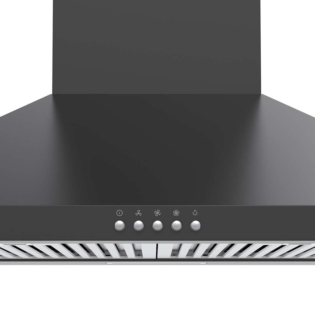 Midea Kitchen Chimney with 1025 m3/hr air suction, Pyramid, 60 CM, Intelli Auto Clean, MH60A17EM26BB