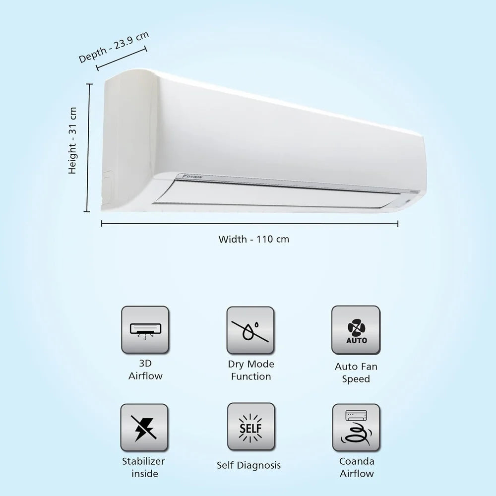 Daikin 2.02 Ton 3 Star Inverter GTKL Series Split AC, GTKL71UV16