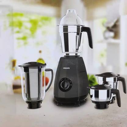 Philips HL7704/00 1000 Watts Mixer Grinder (4 Jars, Black)