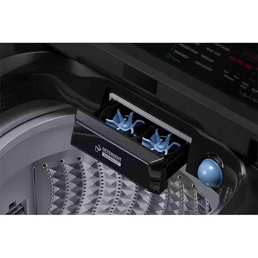 Samsung 10 Kg 5 Star Top Load Washing Machine with AI Wash and Heater (WA80F10B3BTL, Black Caviar)