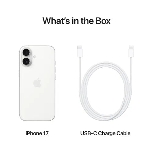 Apple iPhone 17 (256GB, White) | A-Series Chip | Advanced Dual Camera | Super Retina Display | 5G Smartphone