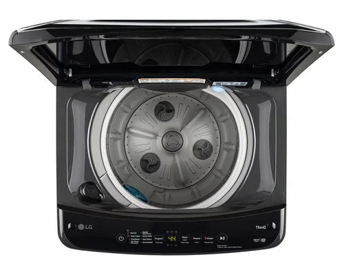 LG 9Kg Top Load Washing Machine, Inbuilt Heater, Platinum Black T90V4PB1S