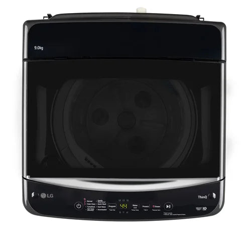 LG 9Kg Top Load Washing Machine, Inbuilt Heater, Platinum Black T90V4PB1S