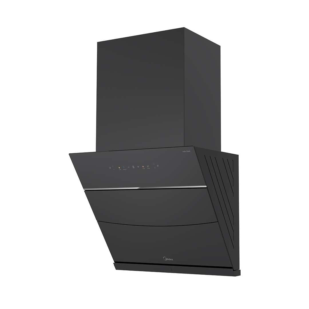 Midea Kitchen Chimney with 1800 m3/hr air suction, Slant, BLDC Motor, 60 CM with WiFi, Intelli Auto Clean, Multi Speed Control, MH60J63ET25BF