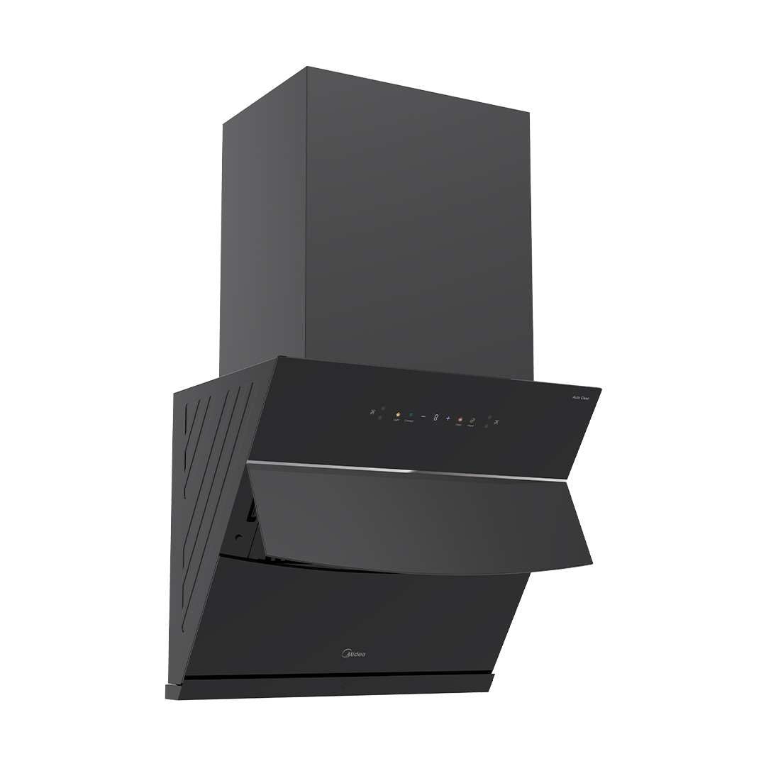 Midea Kitchen Chimney with 1800 m3/hr air suction, Slant, BLDC Motor, 60 CM with WiFi, Intelli Auto Clean, Multi Speed Control, MH60J63ET25BF
