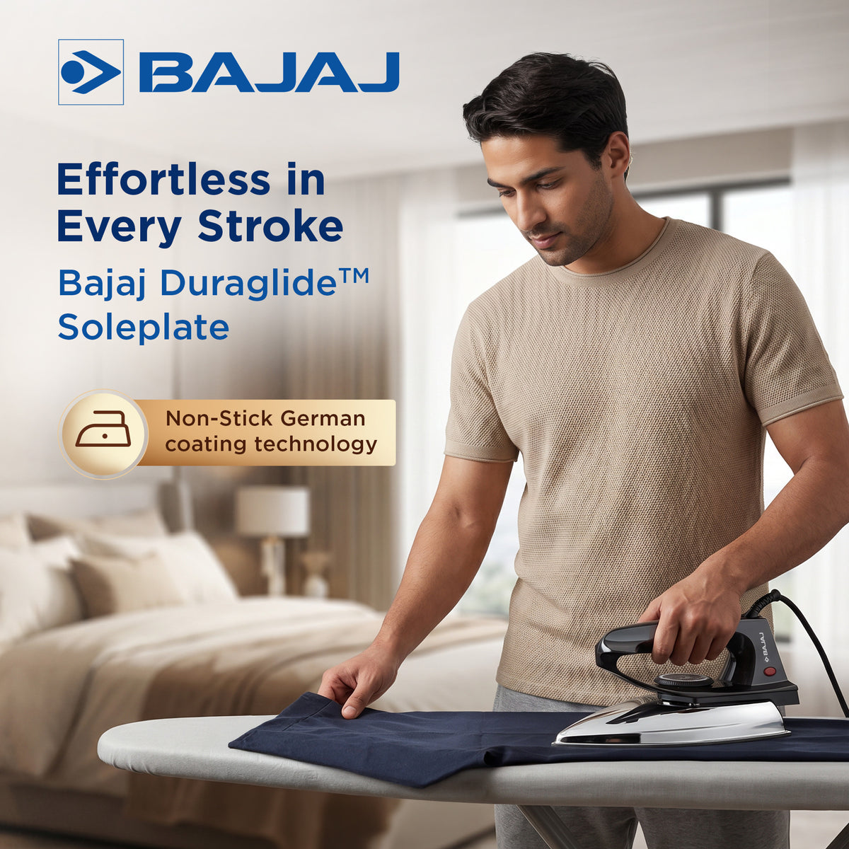 Bajaj DX-2 dry iron handle detail