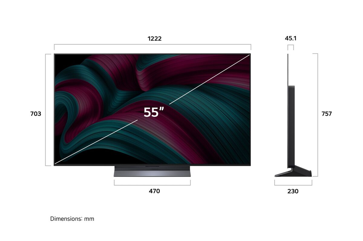 LG OLED evo 139cm (55) TV , α9 AI Processor 4K Gen8, Dolby Vision, Dolby Atmos, FILMMAKER MODE™,OLED55C56LA 2025