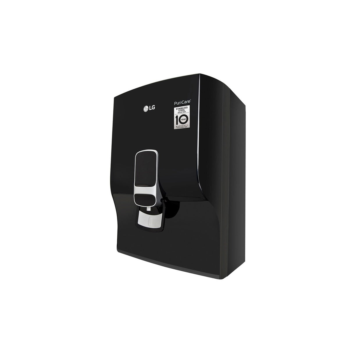 LG 8L RO Water Purifier, Stainless Steel Tank, Digital Sterilizing Care, Solid Black WW132NF