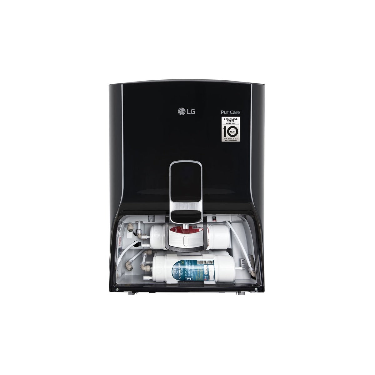 LG 8L RO Water Purifier, Stainless Steel Tank, Digital Sterilizing Care, Solid Black WW132NF