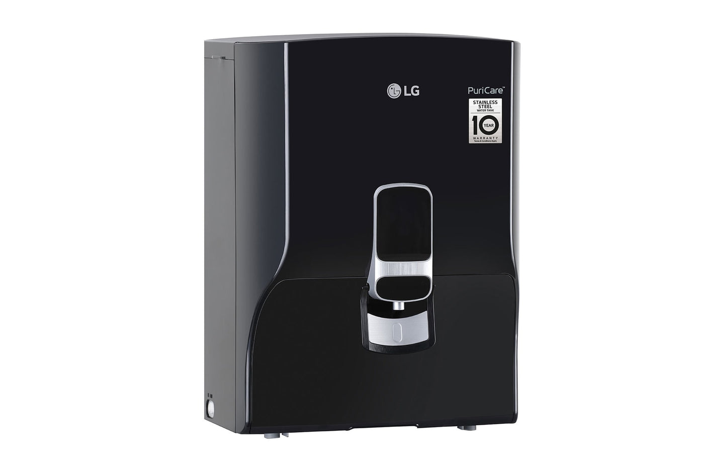 LG 8L RO Water Purifier, Stainless Steel Tank, Digital Sterilizing Care, Solid Black WW132NF