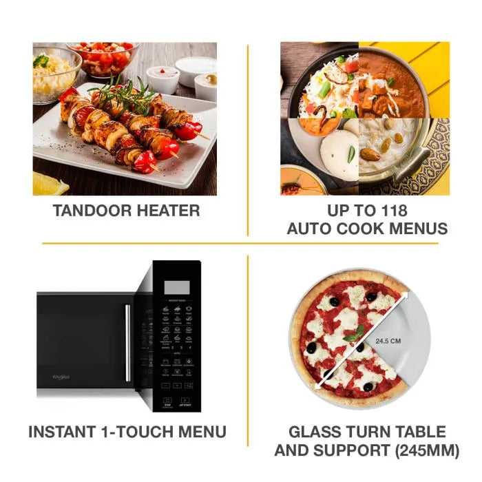 Whirlpool 20L Convection Microwave (MAGICOOK PRO 22CE BLACK) (W.POOL MW 50051)