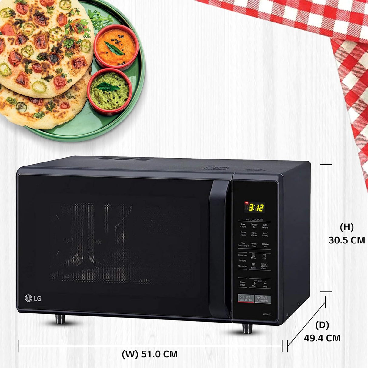 Best Microwave: LG 28 L Convection Microwave Oven - Advanced Cooking Technology