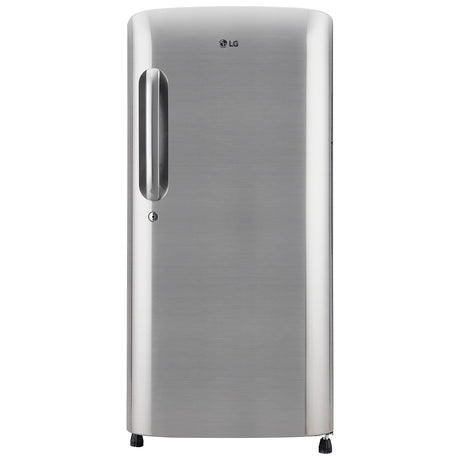 LG 185L Single Door Refrigerator - Shiny Steel, Fast Ice Making