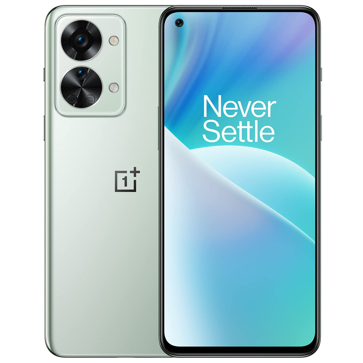 OnePlus Nord 2T 5G - Elegant Jade Fog mobile phone with 12GB RAM and 256GB storage.