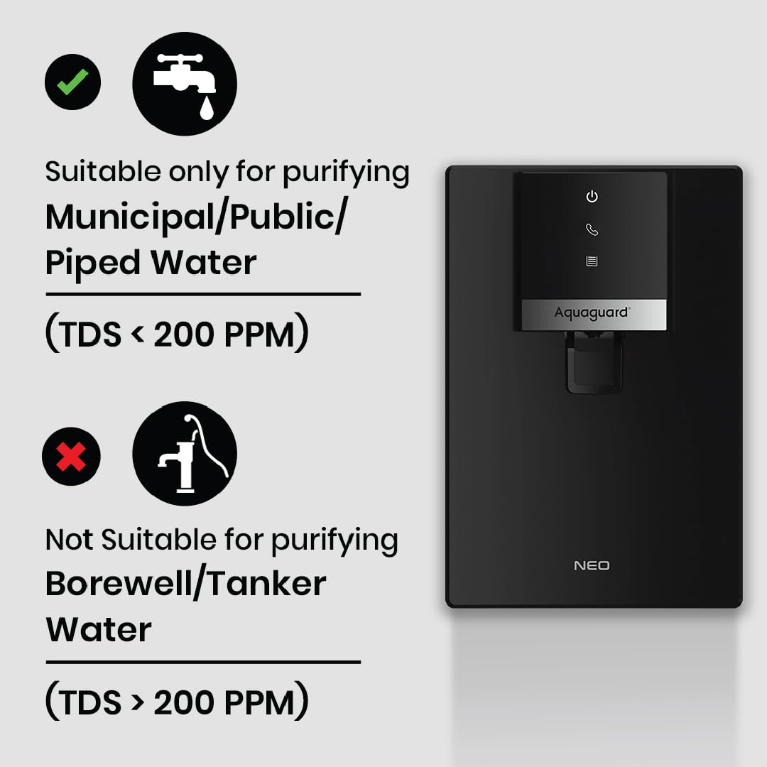 EUREKA FORBES WATER PURIFIER NEO UV+UF 6.2 L UV + UF Water Purifier  Black