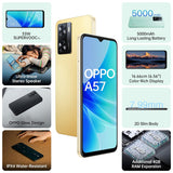 Oppo A57 - Glowing Gold, 4GB RAM, 64GB storage, your stylish companion in the digital world.