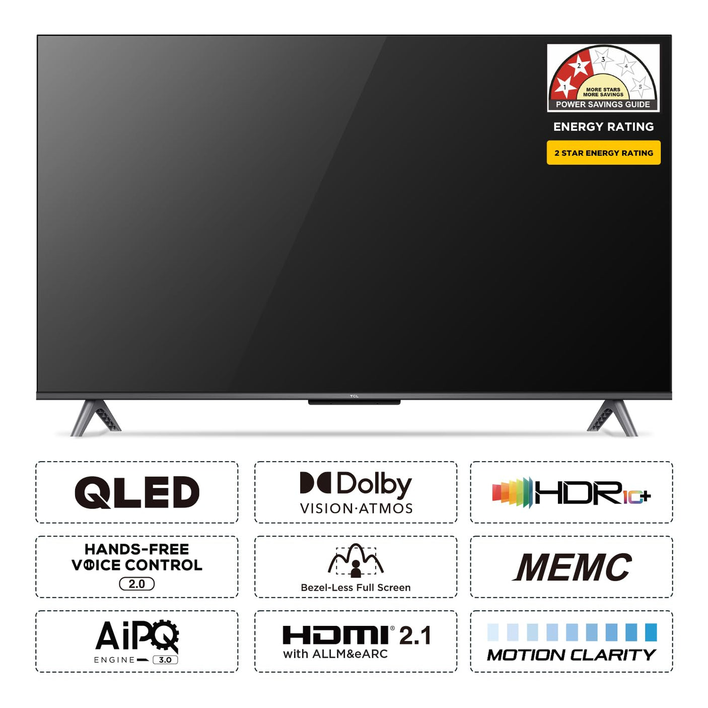 TCL 108 cm (43 inches) 4K Ultra HD Smart QLED Google TV 43C645 (Black)