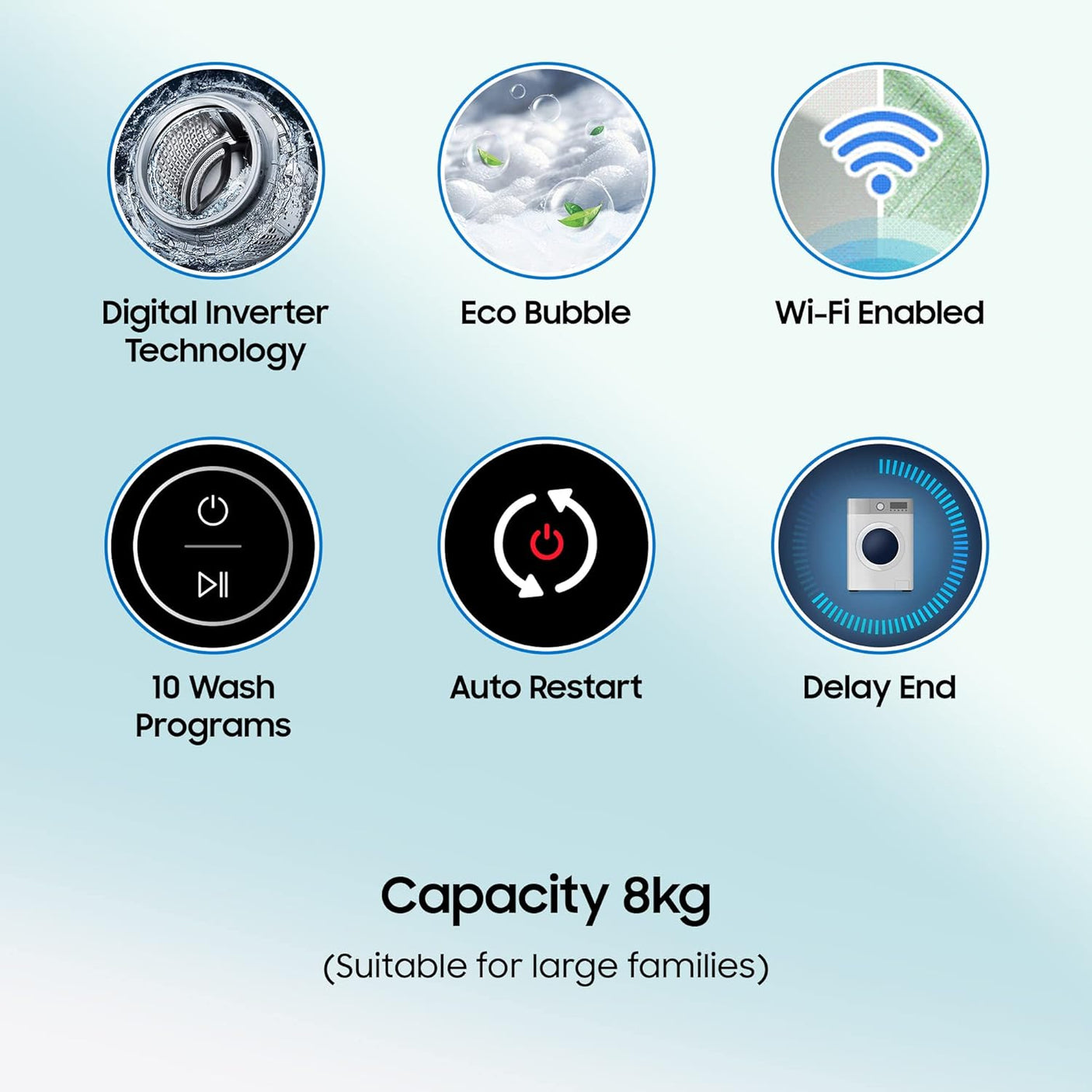 Wi-Fi Enabled Washer: Stay connected with Samsung's 5 Star Top Load.