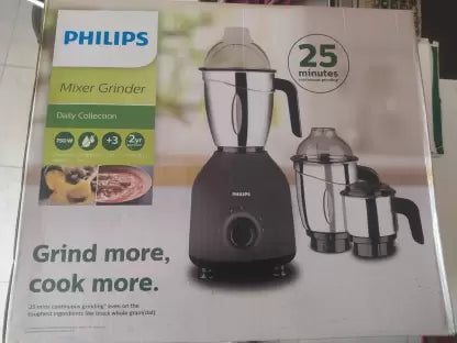 PHILIPS HL7757/00 MIXER GRINDER PRO 750W Mixer Grinder (3 Jars, Silver, Black)