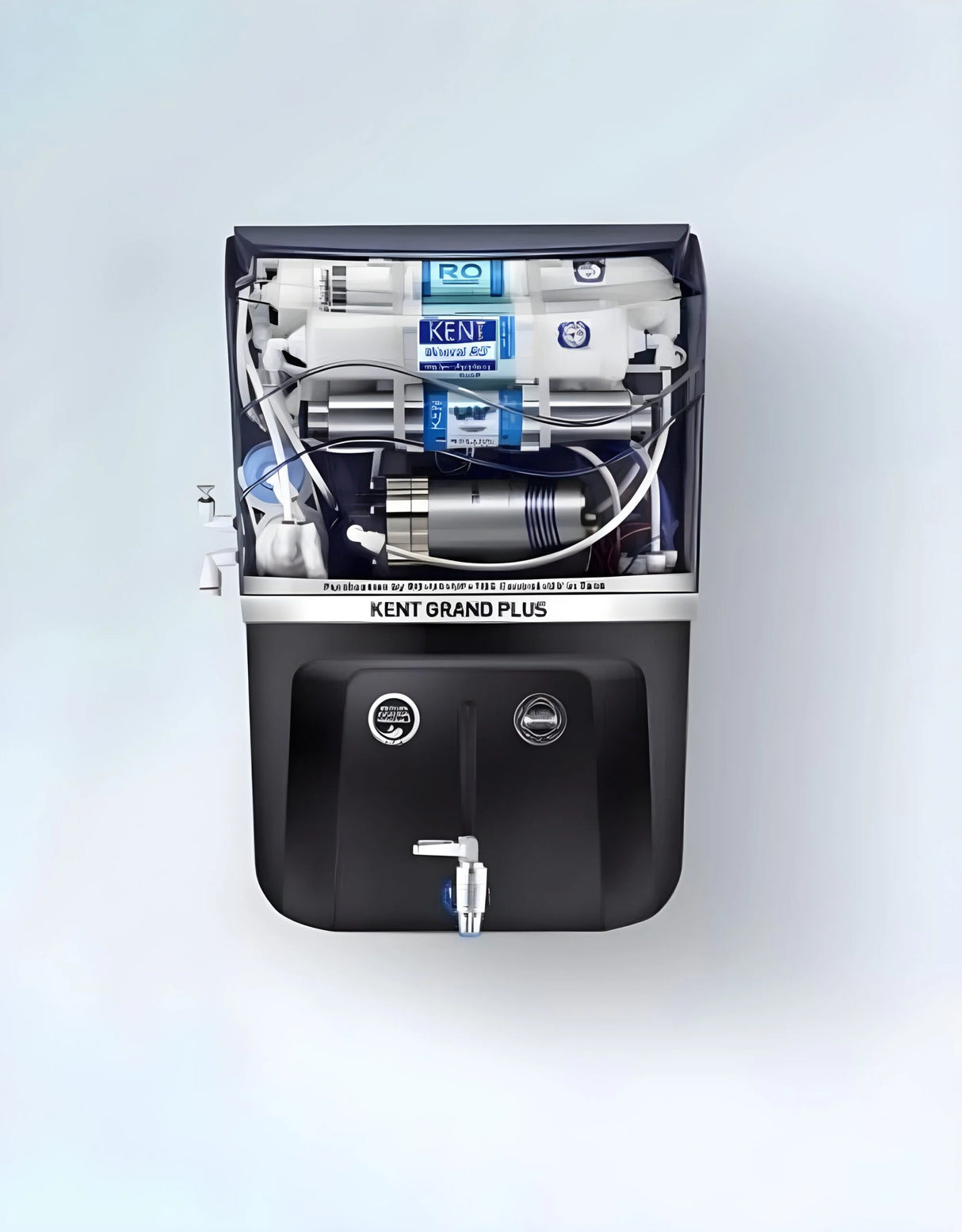 KENT Grand Plus-Black RO Water Purifier 111099B 20 L RO + UV + UF + TDS Control + UV in Tank Water Purifier (Black)