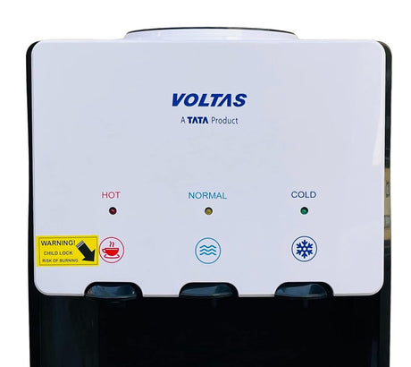 Voltas Spring TT Table Top Water Dispenser with Three Temperature Tap and Compact Design (White and Black), 5 liters