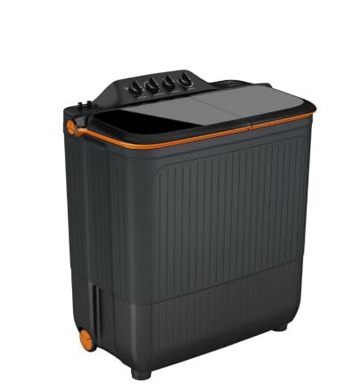 Havells-Lloyd Elante Pluss 12 Kg 5 Star Semi-Automatic Top Load Washing Machine (GLWS125EPHVG Dark Grey Tub with Orange Lids)